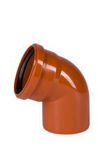 Codo macho-hembra 67,5° PVC con junta elástica Ostendorf/Crearplast-Sistema KG, DN/OD 110 mm